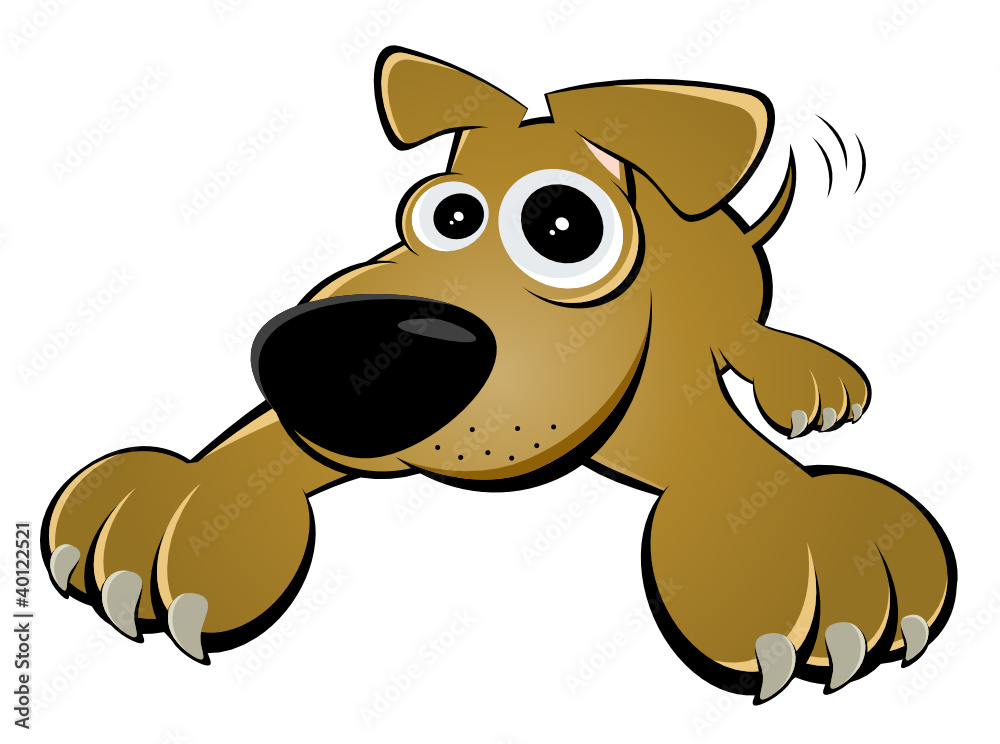 Pas på Inspektør specifikation hund cartoon lustig Stock Vector | Adobe Stock