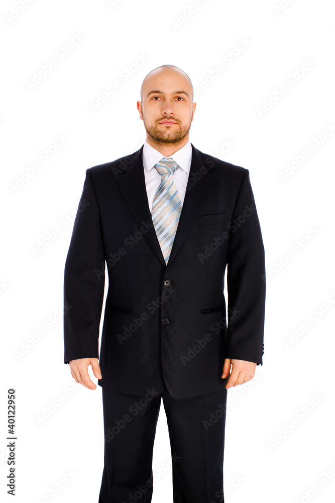 young businessman on white background young businessman on white background