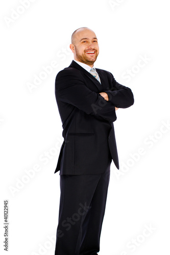 young businessman on white background