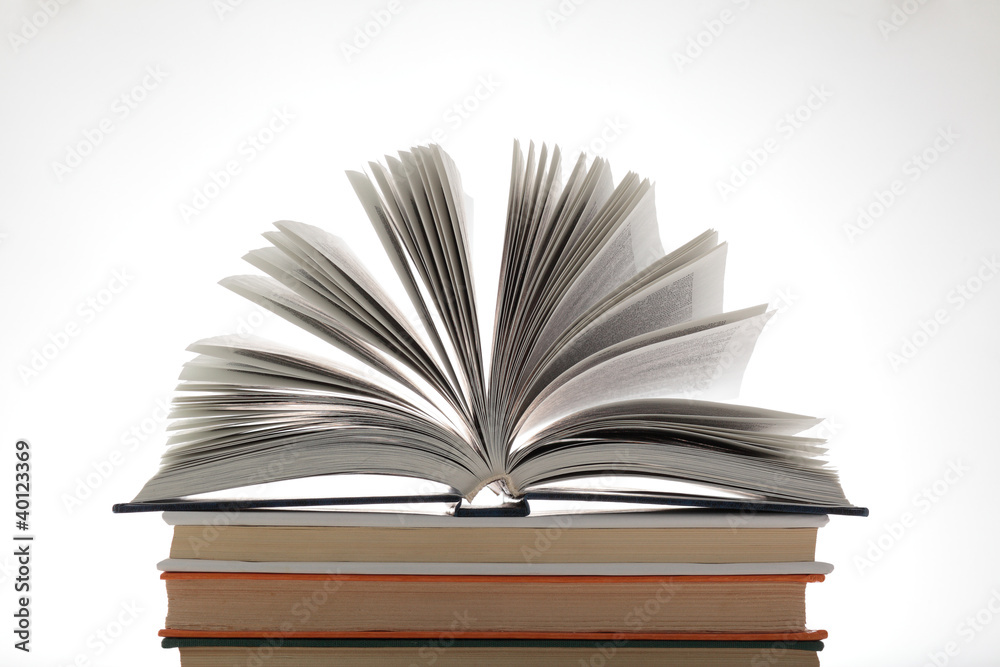 Stack of books isolated on the white Stack of books isolated on the white