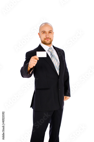 young businessman on white background