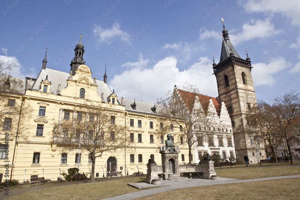 Charles square, karlovo namesti, in prague, czech republic