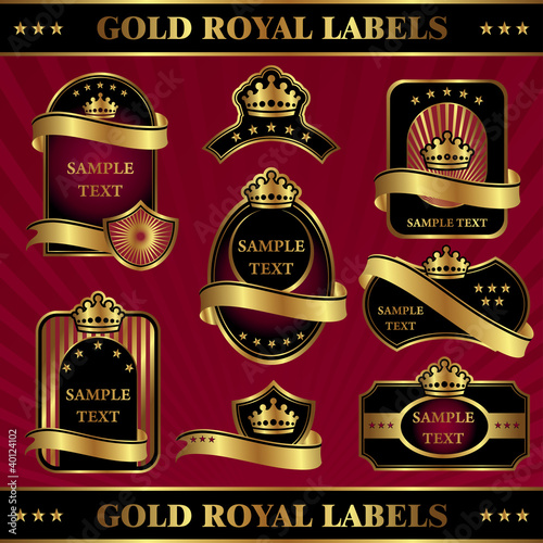 gold royal labels
