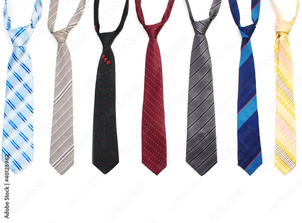 ties isolated on white ties isolated on white