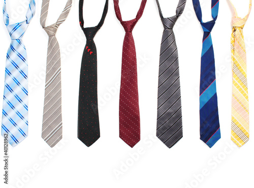 Fotografering ties isolated on white
