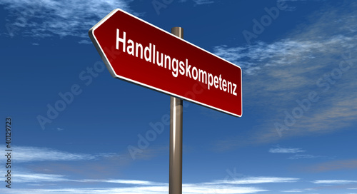 Schild Handlungskompetenz photo