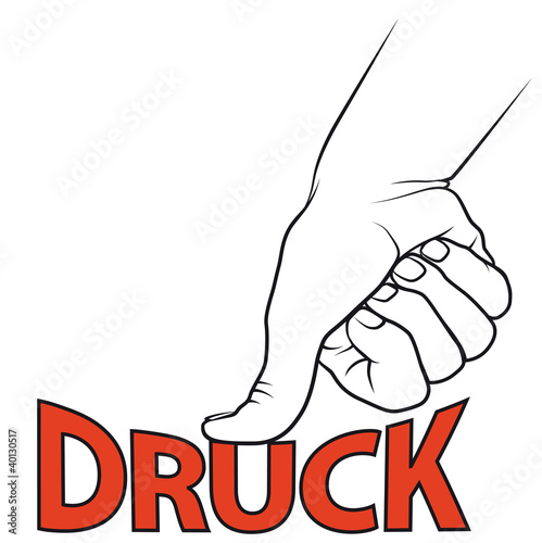 Druck ausüben- Handsymbolik