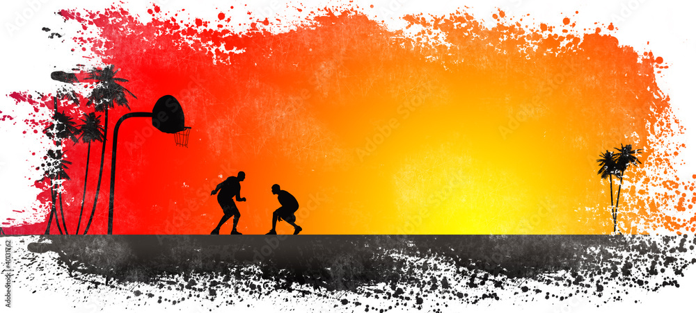 Obraz premium Playground Basketball