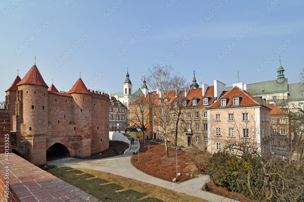 Fototapeta premium Barbakan w Warszawie