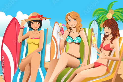Women on the beach