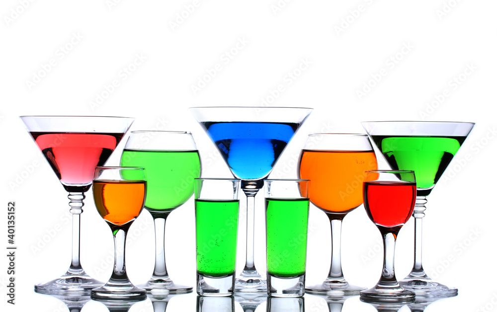 alcoholic cocktails isolated on white alcoholic cocktails isolated on white