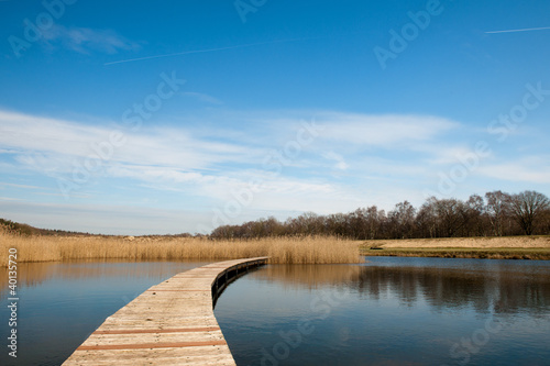 Platforms in the water photo