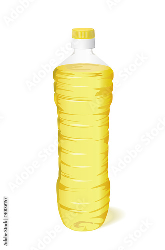 A bottle of sunflower oil.
