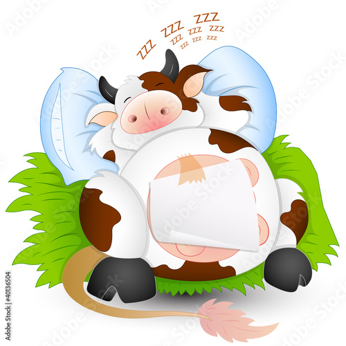 Baby Cow Sleeping