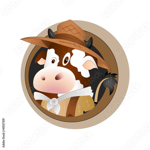 Dairy Cow Template Card