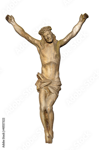 Old statue of Jesus crucified