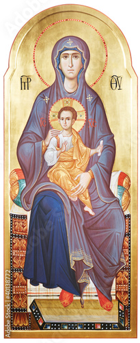 Mother of God Vergin Mary and Jesus Christ photo