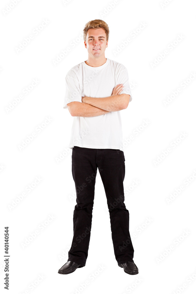 full length portrait of young man isolated on white full length portrait of young man isolated on white