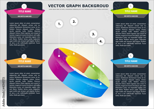 Vector business background with sectional chart