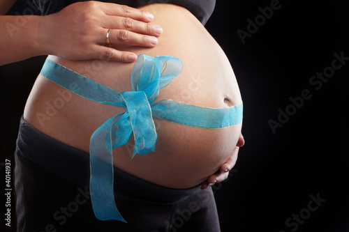 Wallpaper Mural Pregnancy and blue ribbon Torontodigital.ca