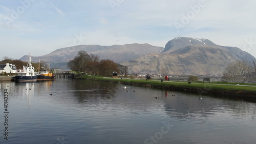 Ben Nevis and Caledonian Canal Corpach Scotland photo