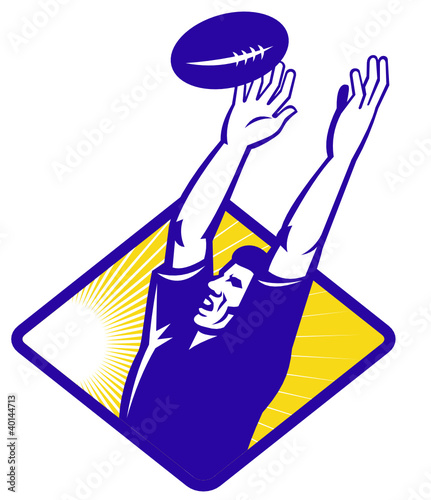 Rugby Player Catching Lineout Ball