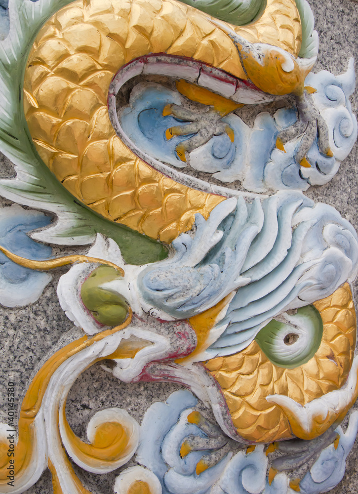 Fototapeta premium Chinese dragon statue.