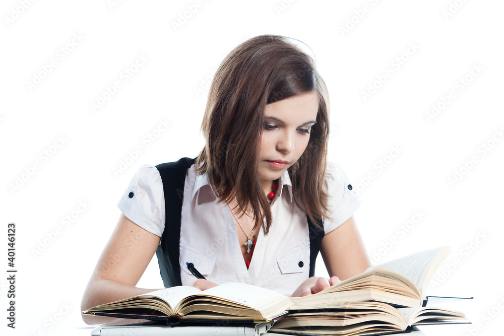Portrait of a young and beautiful girl student Portrait of a young and beautiful girl student