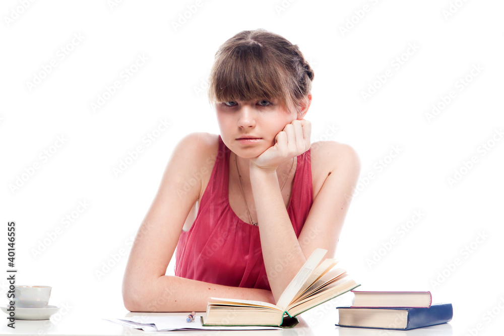 Portrait of a young and beautiful girl student Portrait of a young and beautiful girl student