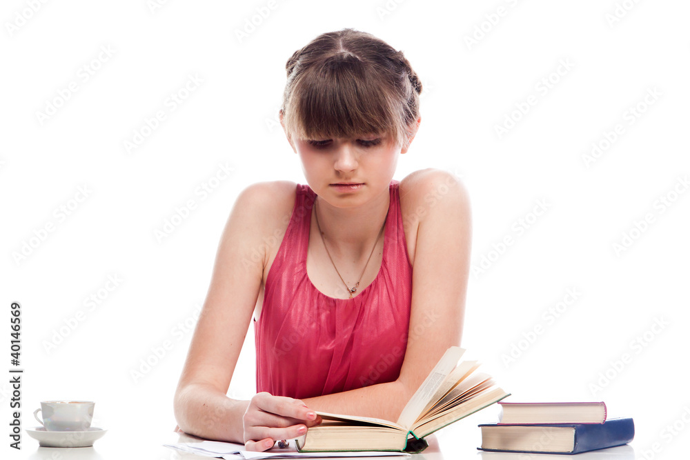 Portrait of a young and beautiful girl student Portrait of a young and beautiful girl student