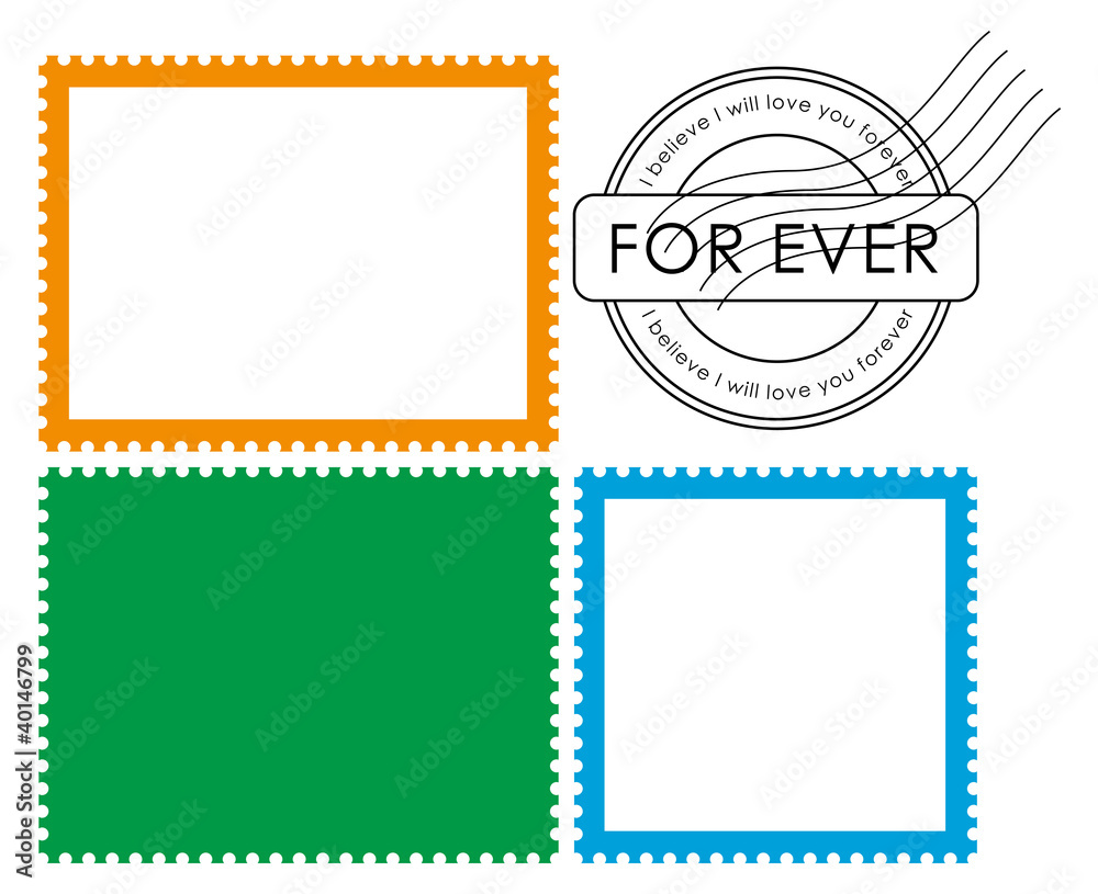 Obraz premium Blank postage stamp-Vector