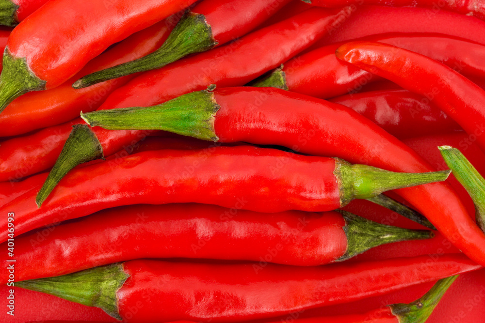 Red hot chili pepper background