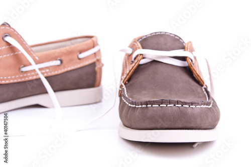 moccasins on white background