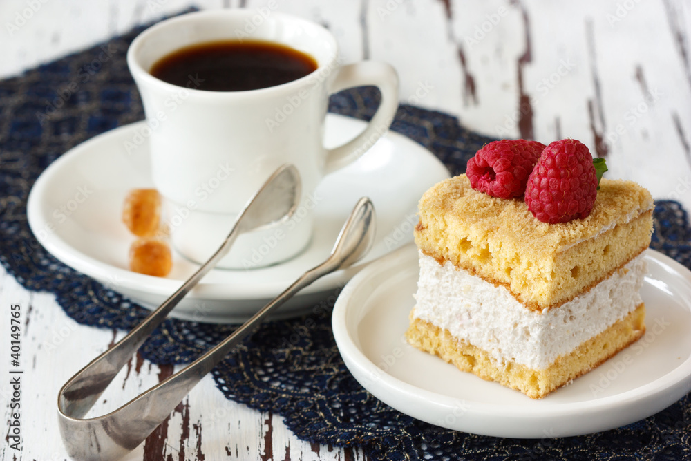 Coffee and cake. Coffee and cake.