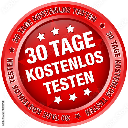 Button "30 Tage kostenlos testen" rot