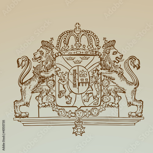 Detailed Vintage Royalty Emblem - High Quality -  in vector