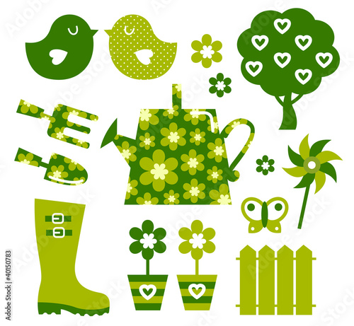 Garden objects and elements ( green )