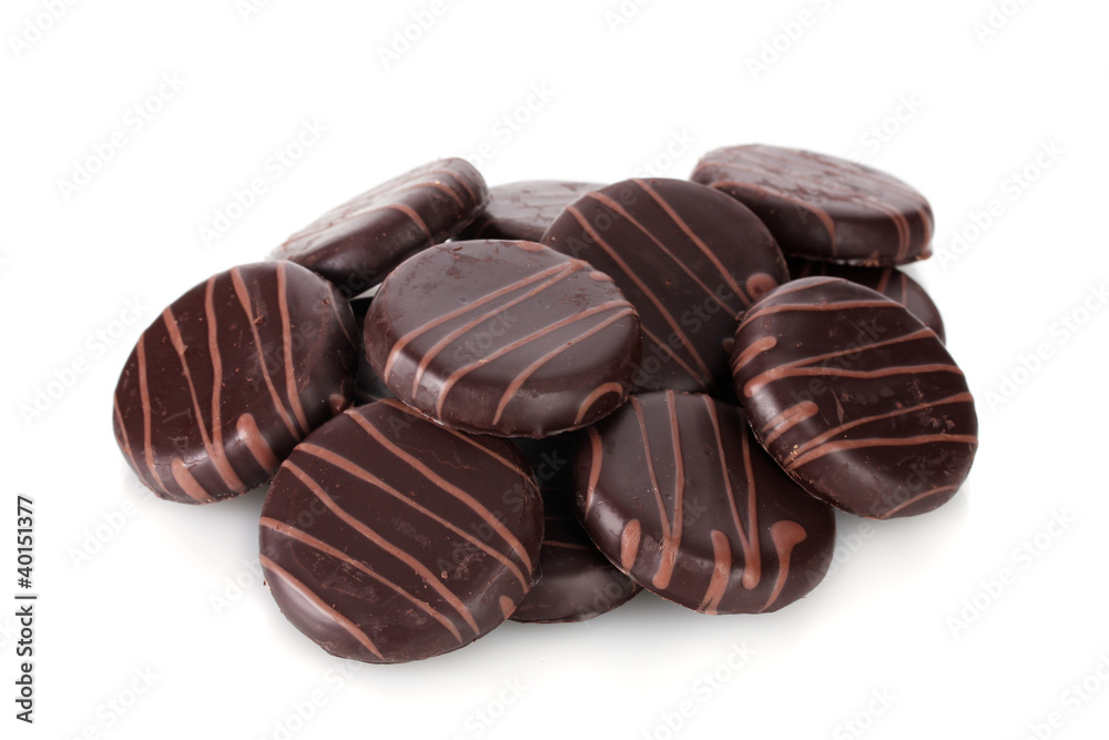 Сhocolate cookies isolated on white Сhocolate cookies isolated on white