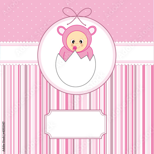 Tarjeta bebe niña bautizo