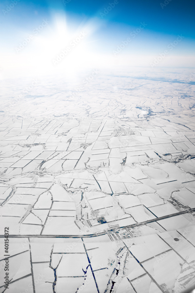 view of the snowy plain view of the snowy plain
