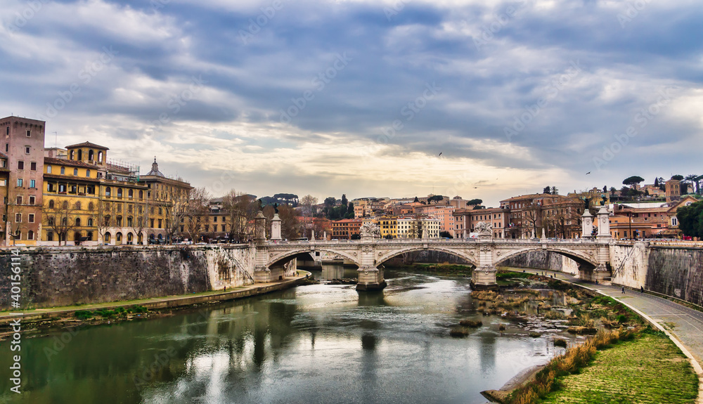 The River Tiber, Rome, Italy