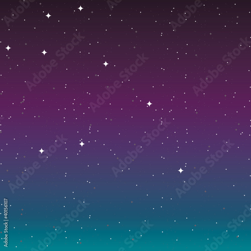 the night sky with stars