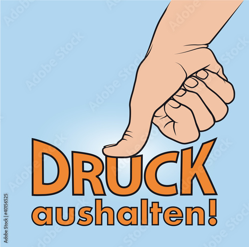 Druck ausüben- Handsymbolik
