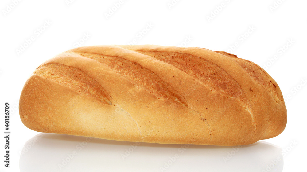 White bread, isolated.