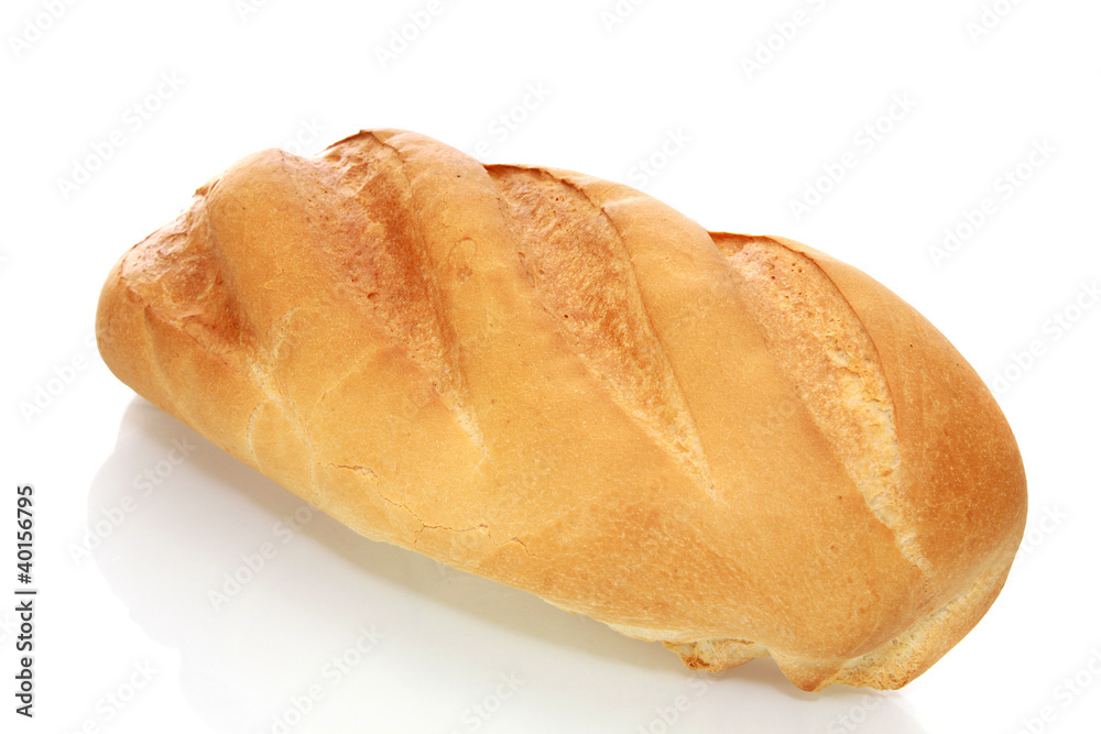 White bread, isolated.