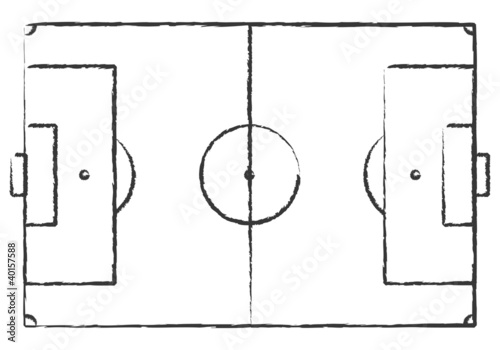 Hand Drawn Grunge Soccer Field