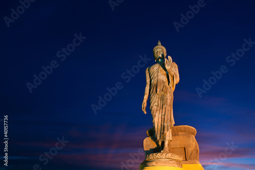 Buddha statue and wonderful Sun Rise