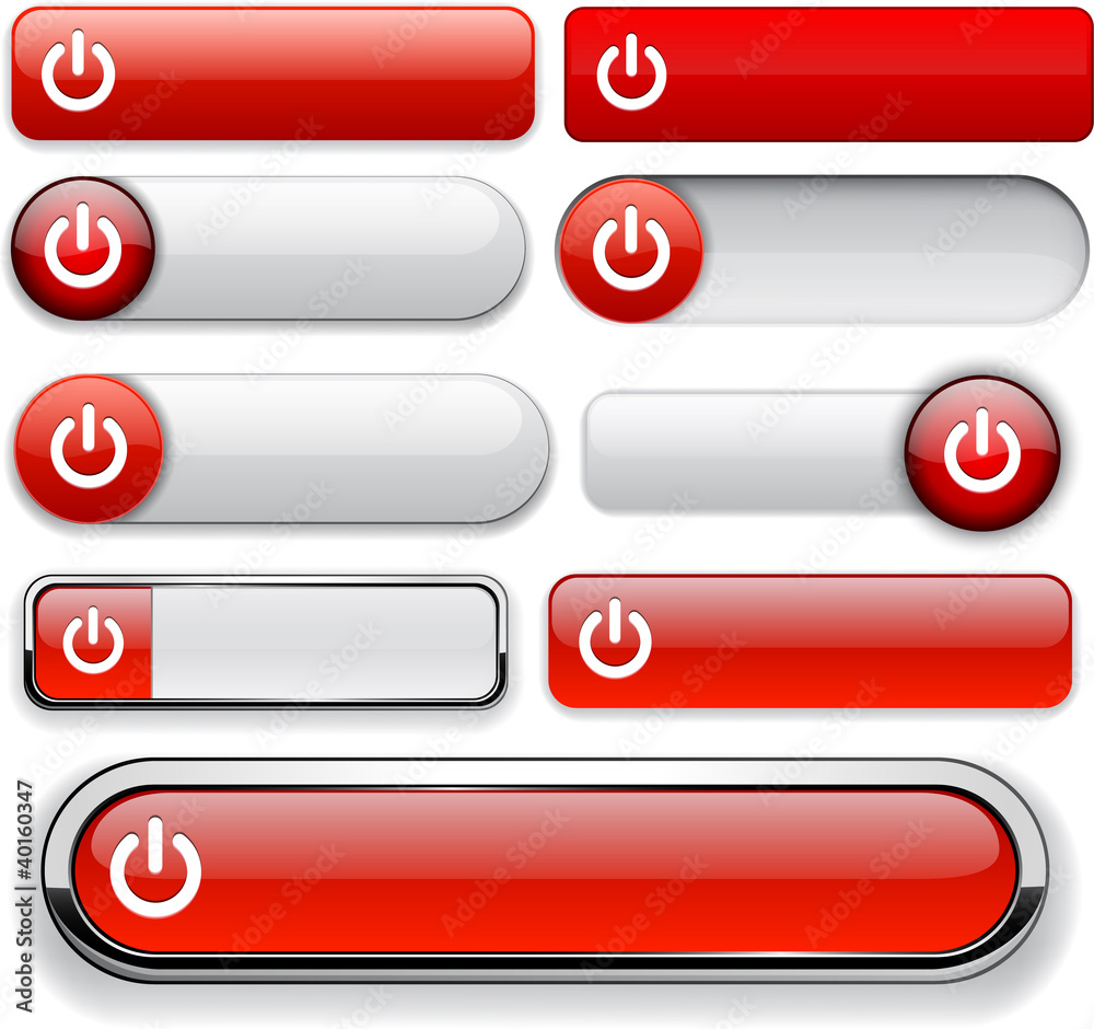 Power high-detailed web button collection. Power high-detailed web button collection.