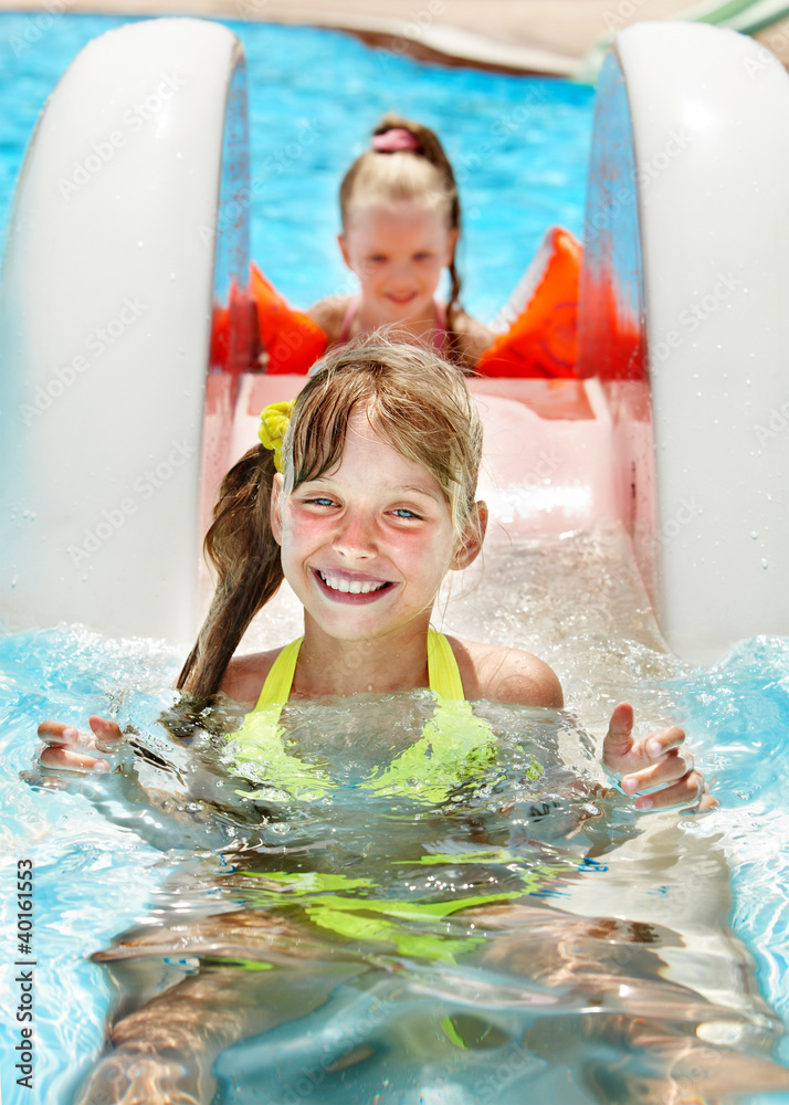 Children On Water Slide At Aquapark Stock Photo Adobe Stock children-on-water-slide-at-aquapark-stock-photo-adobe-stock