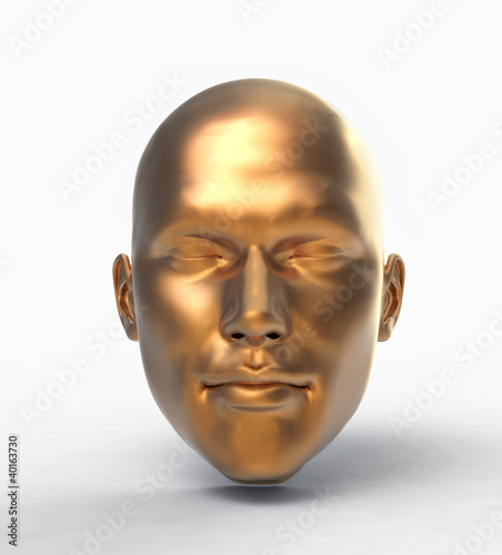 golden human mask